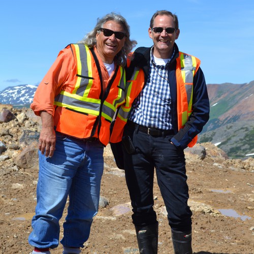 Joe and Bob Quartermain at Brucejack, August 2012